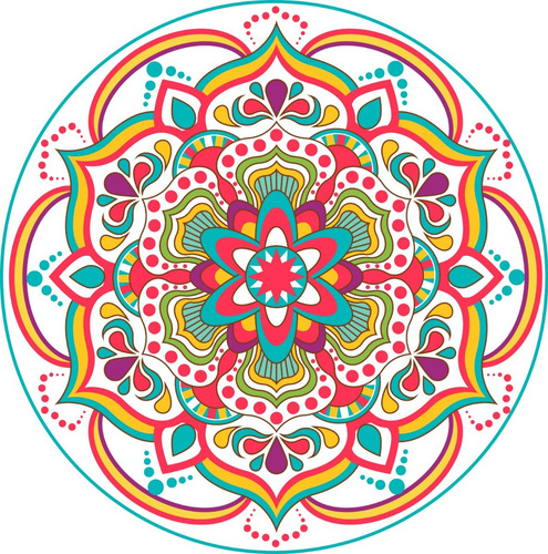 Imagen 1 de 3 de Vinilo Mandala Decorativo Mural Pared 50x50cm Modelo O