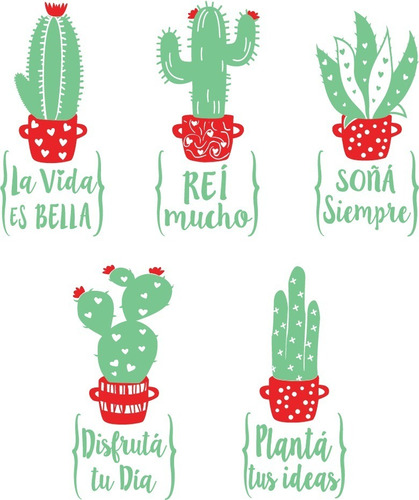 Vinilos Decorativos Cactus Para Cocina Puerta Alacena