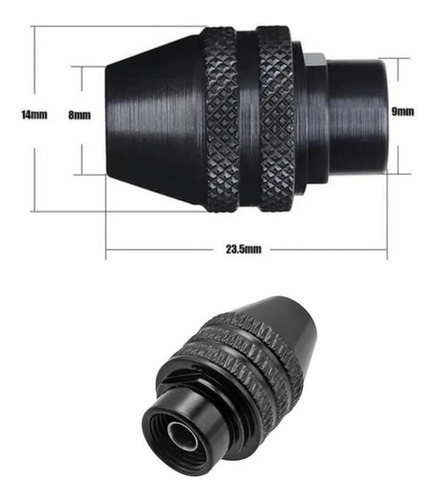 Imagen 2 de 7 de Mandril Para Mini Torno Dremel Ruhlmann 8511 0.3mm A 3.2m