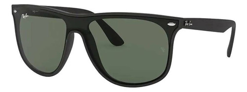 Óculos de sol Ray-Ban Blaze armação de náilon cor matte black, lente green de plástico clássica, haste matte black de náilon - RB4447N