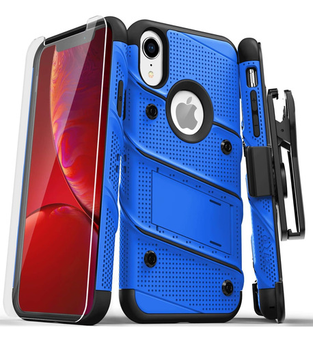 Funda Zizo Para iPhone XR Protector Vidrio Templado Clip