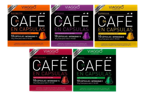 Pack 50 Cápsulas Viaggio Espresso Para Nespresso