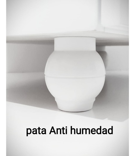 Imagen 6 de 6 de Mini Tolva Anaquel 40cm Laqueada Blanca Puerta Cajon C