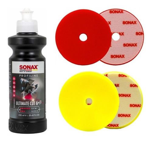 Kit Sonax Ultimatecut 250ml+boinas Corte E Refino 165mm 6