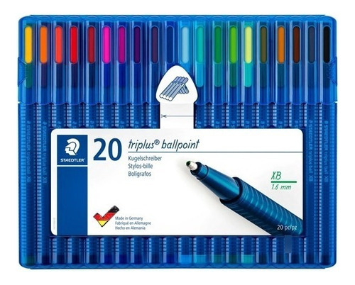 Boligrafos X20 1.6mm Staedtler Tinta 20 Tonos Exterior Azul