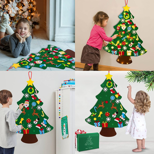 Árbol Navidad De Fieltro, Juego De Árbol De Navidad De Fielt
