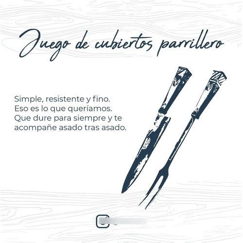 Imagen 4 de 6 de Juego De Cubiertos Parrilleros Modelo Vizcacha