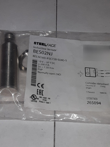 Balluf Sensor Inductivo Bes02nj (Usado)