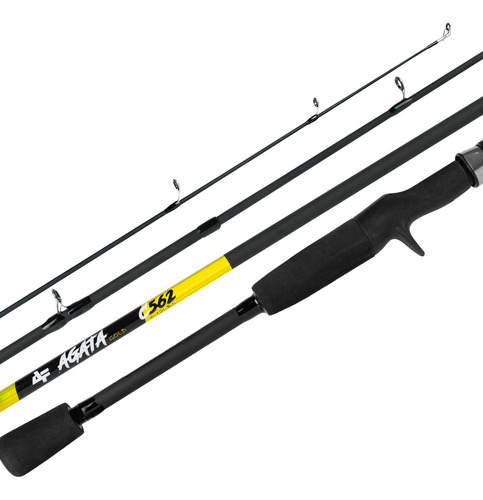 Vara Para Carretilha New Agata 1,80mt Line 8kg 2p Jau Pesca Cor Dourado