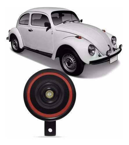 Buzina Automotiva Elétrica Paquerinha Fusca 53 A 96 Preta