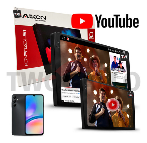 Multimidia Aikon 10 Polegadas Creta 2017-2025 C/ Tv Digital