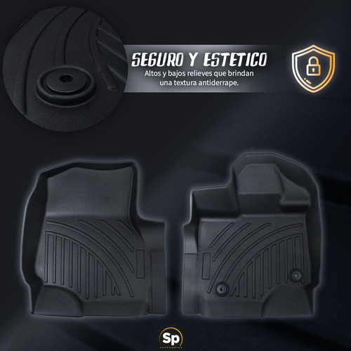 Imagen 4 de 5 de Tapetes Ford Lobo F150 2015-2019 Charola Uso Rudo Negro