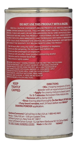 Magic Shaving Powder Rojo Extra Strength 5 Oz (paquete De 12