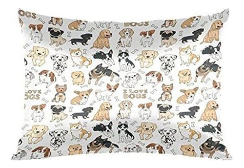 Linda Funda De Almohada De Satén Para Perro Para El Cab