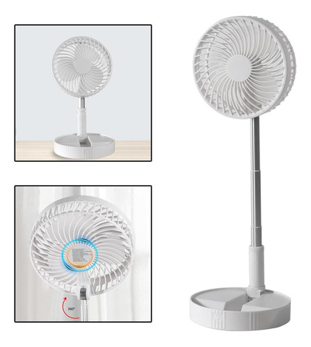 Enfriador De Ventilador Telescópico Con Blanco 7200ma