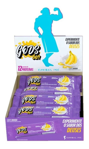 Gods Bar 40g - Cx C/ 12 Unidades - Canibal Inc Sabor Banana