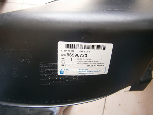 Guarda Barro Delantero Izquierdo Spark Original Gm