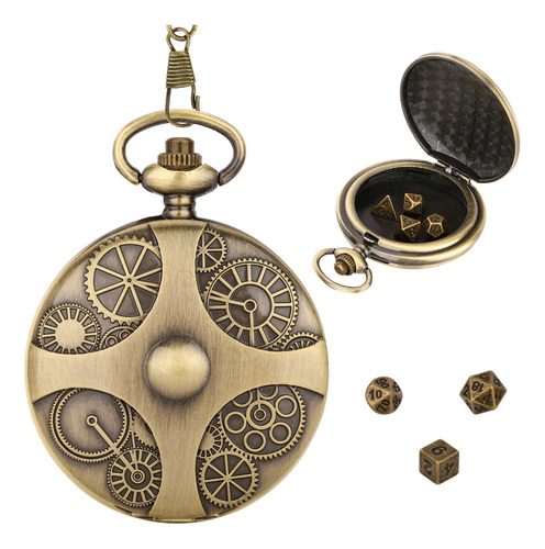 (3 #mold) Y Elegante Juego De Reloj De Bolsillo Con Dados Po