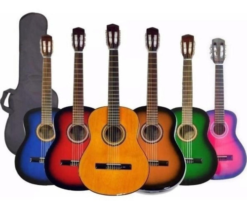 Imagen 1 de 3 de Guitarra Criolla De Estudio Varios Colores Con Funda Oferta!