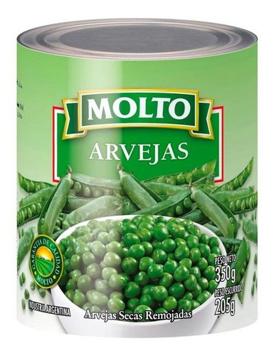 Pack X 24 Unid Arvejas   350 Gr Molto Legumbres En Lata