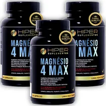 Comprar Kit 3 Magnésio Os 4 Tipos Max 180cáps - Hiper Suplementos