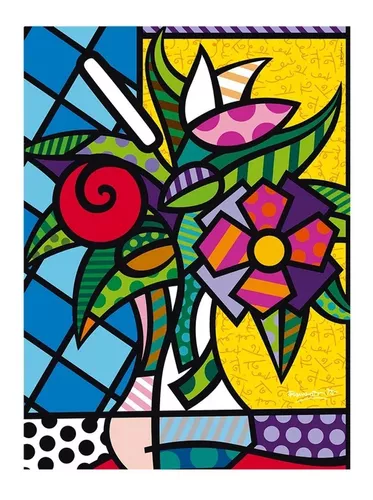 Jogo Puzzle Quebra Cabeça 1000 Peças Romero Britto Grow na