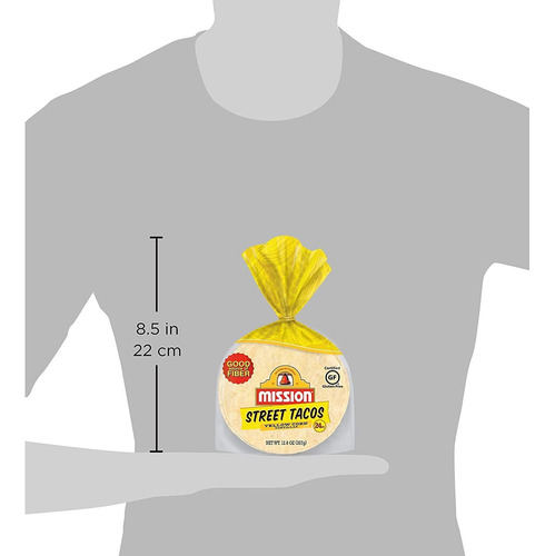 Misión, Calle Tacos Tortillas De Maíz Amarillo Mini Soft, 24