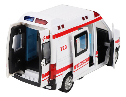 D Modelo De Aleación Fundido A Troquel 1:36 Ambulancia De