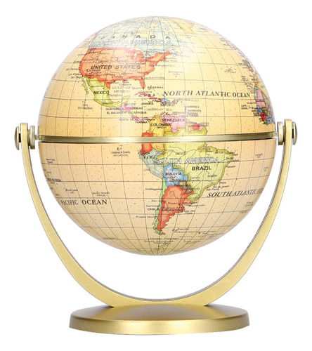 Sino Mini Mapa Mundial De Escritorio, Globo Giratorio Con