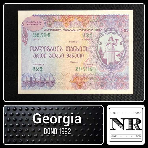 Georgia - 1000 Rublos - Año 1992 - Bono