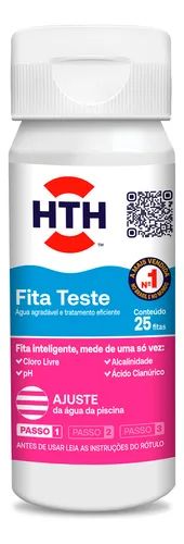 Hth Fita Teste De Alcalinidade E Ph De Piscina 25 Unidades