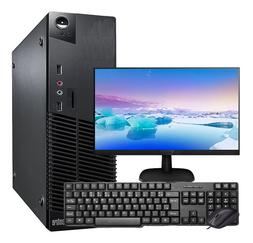 Computador Completo Lenovo I3 8gb 500gb Hd Wifi Monitor.