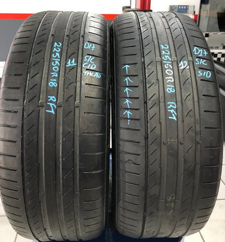 Kit 02 Pneus 225/50r18 Continental Sportcontact 5 Rft(11/12) (Usado)