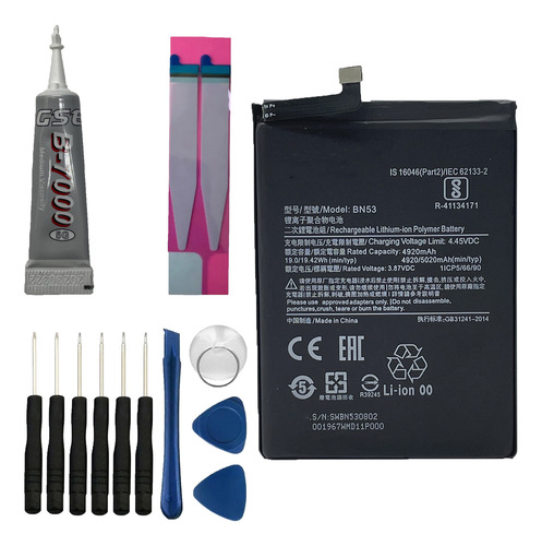 Kit Rep + Ba-teria Bn53 Compativel Com Xiaomi Redmi 9 Pro