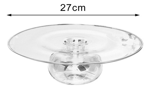 Plato De Cena De Vidrio Plato Frío De Hielo Seco Plato 27cm