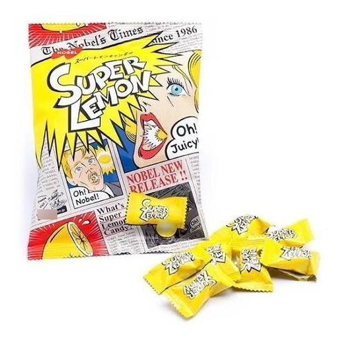 Balas Super Lemon Japonesa Nobel - 20 Balas - 84g