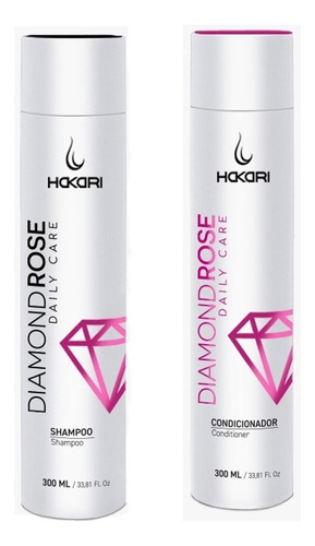  Shampoo Y Acondicionador Diamond Rose Hakari 300ml C/u