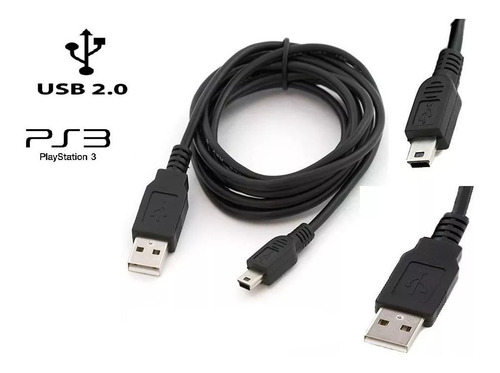 Cable Usb A Mini Usb 5 Pines Playstation 3 Psp Mp3 Camara