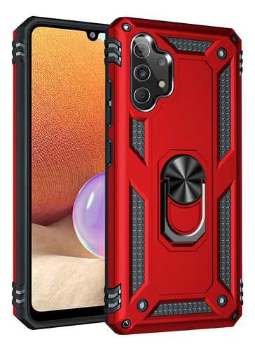 Funda Protector Uso Rudo Con Anillo Magnetico Para Samsung