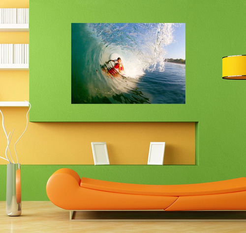 Vinilo Decorativo 40x60cm Playa Surfer Surf Australia Deco