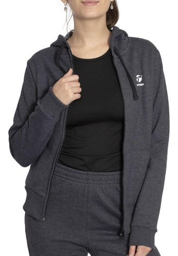 Campera Topper Con Capucha Frs Wmn Essentials Mujer