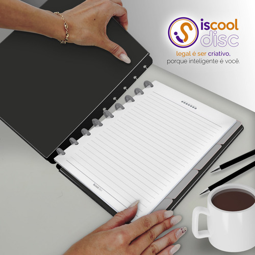 Capa E Contracapa Caderno Iscool M Solid Touch