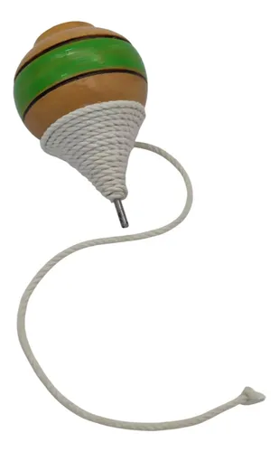 Trompo De Madera, Juego Criollo Nacional Chileno Pintado