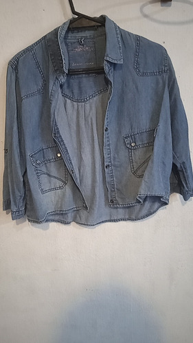 Camisa De Jean Corta Talle M