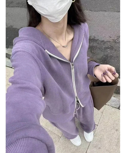 Conjunto Casual De Sudadera Y Pantalones Acampanados Para Mu