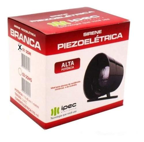 Sirene Para Alarme E Cercas Elétricas 12v 120db