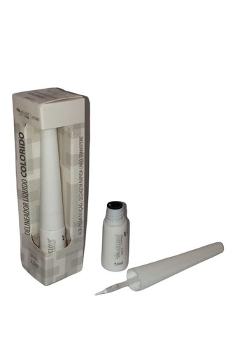 Imagem 4 de 4 de Delineador Liquido Colorido Branco Max Love Secagem Rapida