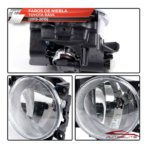 Imagen 7 de 10 de Kit Faros Niebla Toyota Rav4 2013 2014 2015 Biseles Y Switch