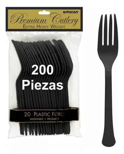 Tenedores Desechables De Plástico Amscan 200 Piezas