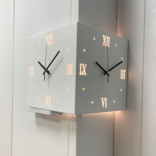 Gtx Reloj De Pared De Esquina, Reloj Cuadrado Interior Y